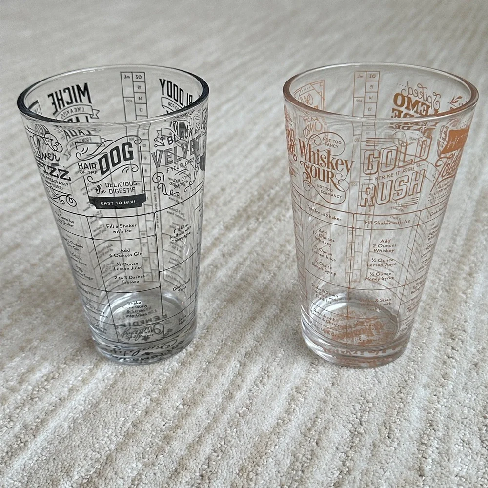 Bottoms Up Quality Cocktail and Remedies Hangover Recipe Pint Glasses